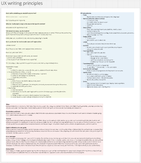 UX writing principles