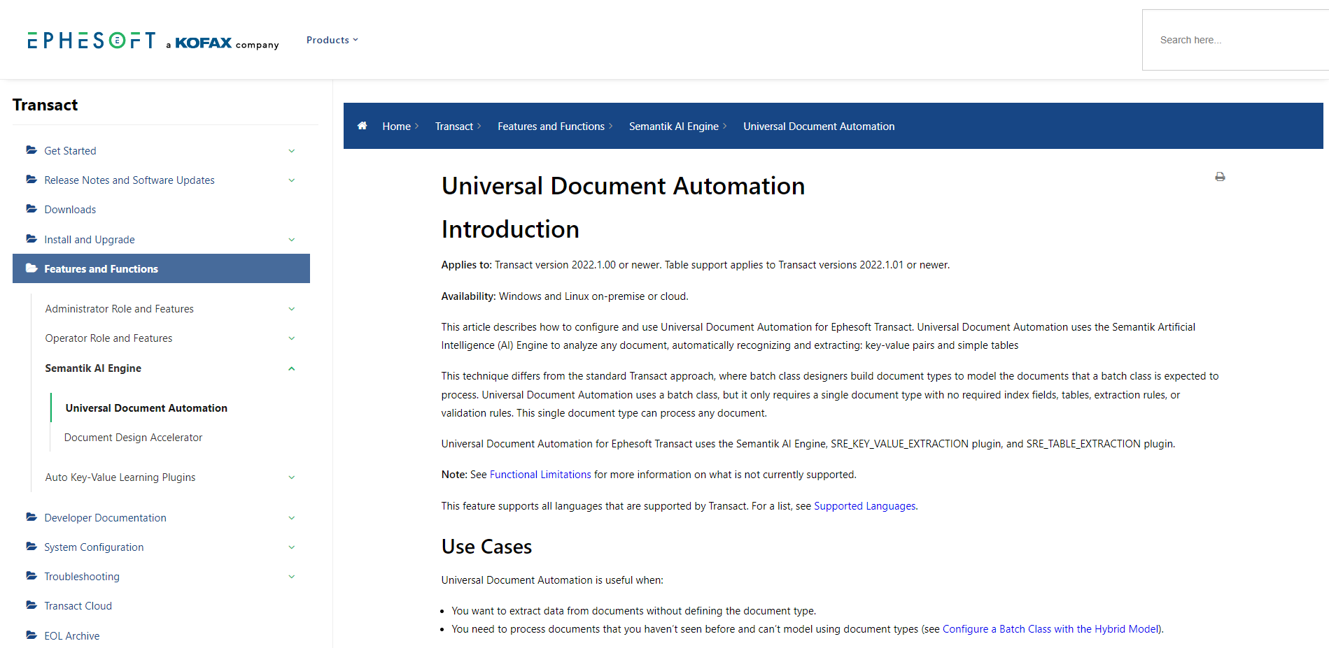 Universal Document Automation Screenshot